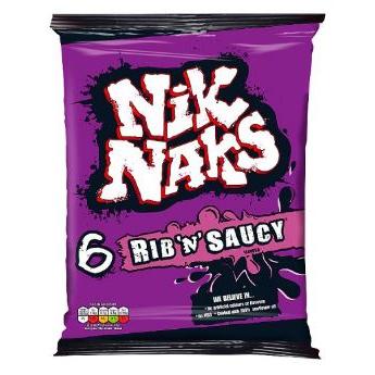 Nik Naks Crisps Nik Nak Rib N' Saucy Multipack