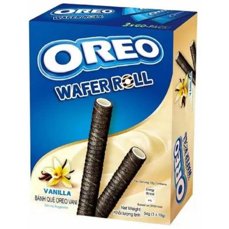 Cadbury Oreo Vanilla Cream Filled Wafer Rolls