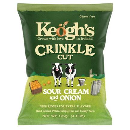 Keogh's Irish Crisps Crinkle Cut - Sour Cream & Onion