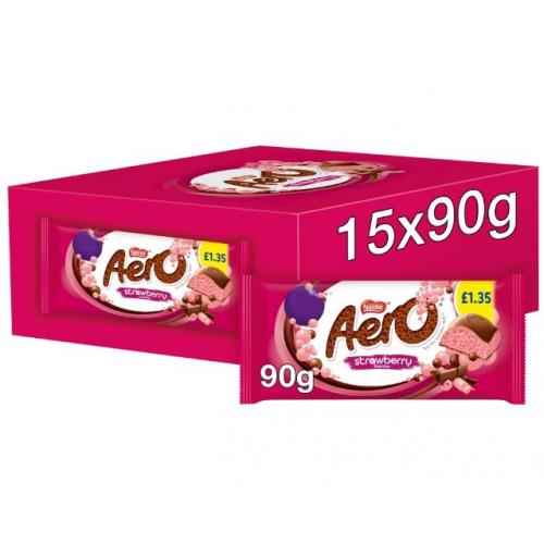 Nestle Aero Strawberry Chocolate Sharing Bar