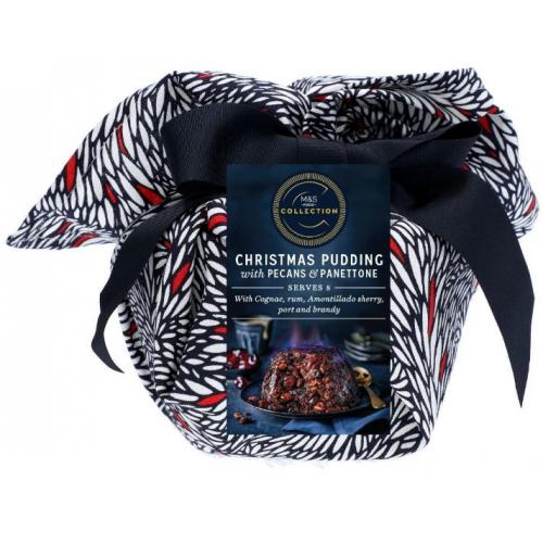 M&S Collection Christmas Pudding with Pecans & Panettone