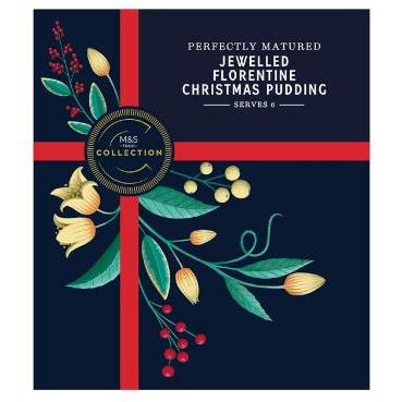 M&S Collection Jewelled Florentine Christmas Pudding