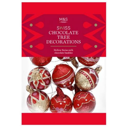 M&S Swiss Chocolate Tree Decorations