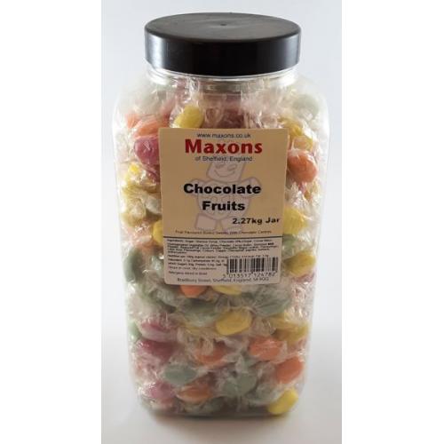Maxons Wrapped Chocolate Fruits Jar