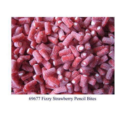 Fizzy Strawberry Pencils Bites