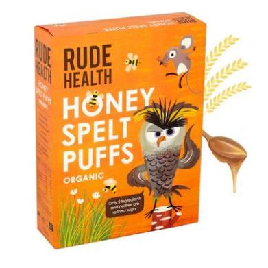 Rude Health Light Cereal- Honey Spelt Puffs