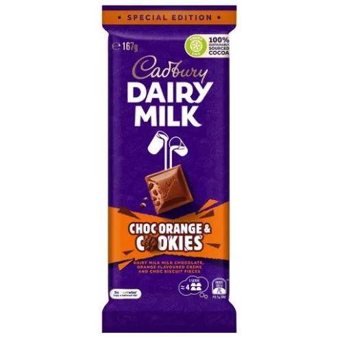 Cadbury Dairy Milk Choc Orange & Cookies