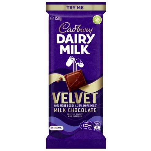 Cadbury Dairy Milk Velvet Milk Chocolate