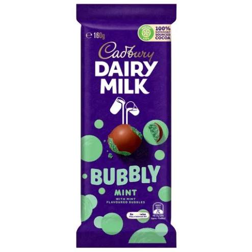 Cadbury Dairy Milk Bubbly Mint Block