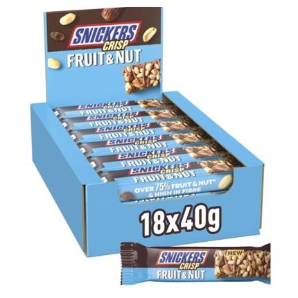 Mars Snickers Crisp Fruit & Nut Bar Singles