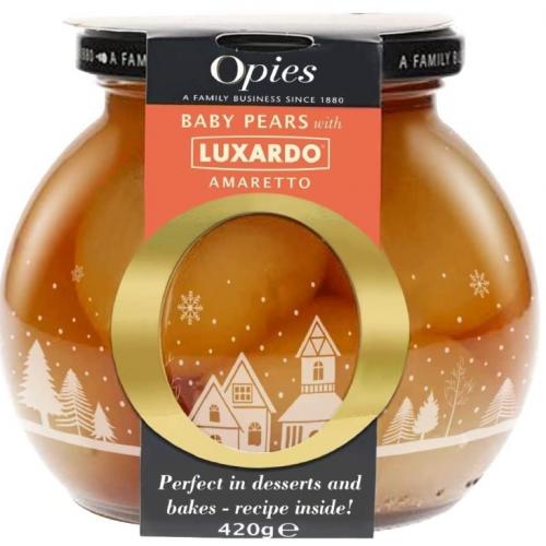 Opies Baby Pears with Luxardo Amaretto