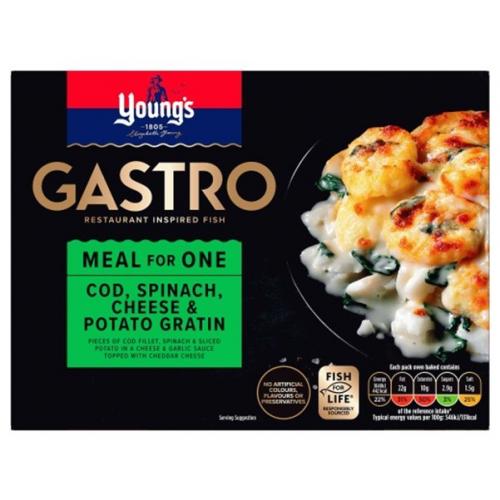 Young's Gastro Cod, Spinach, Cheese & Potato