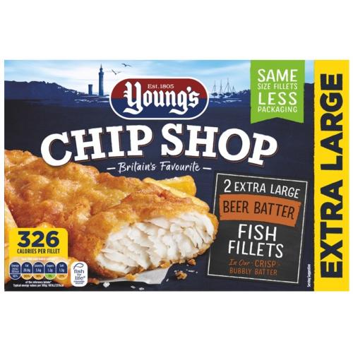 Young's Chip Shop 2 Extra Large Beer Batter Fish