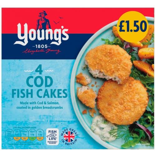 Young's 4 Cod Fish Cakes