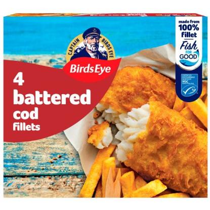 Birds Eye 4pk Battered Cod Fillet