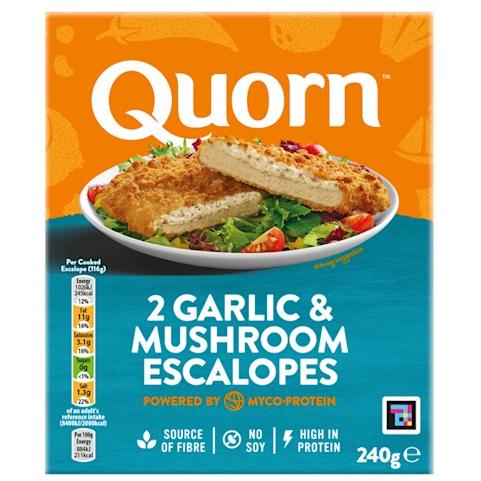Quorn 2 Garlic & Mushroom Escalopes