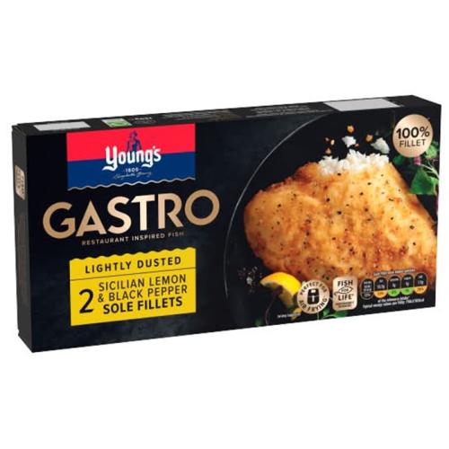 Young's Gastro Breaded 2pk Lemon & Pepper Sole Fillets