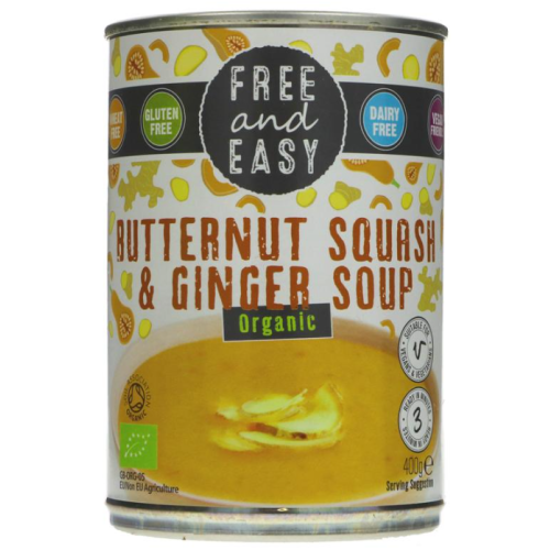 Free & Easy Butternut Squash & Ginger Soup Organic