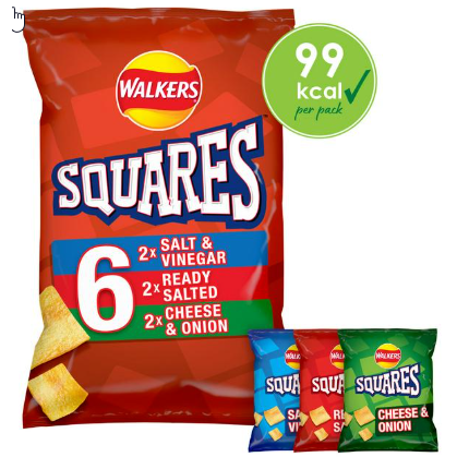 Walkers Squares Multipack 6k - Variety