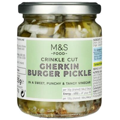 M&S Crinkle Cut Gherkin Burger Pickle