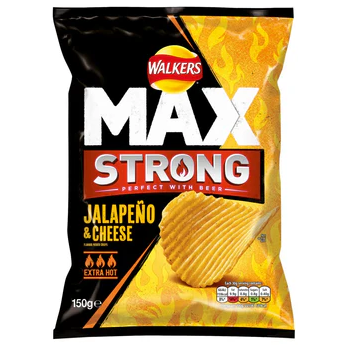 Walkers Max Sharing Bag - Strong Jalapeno & Cheese