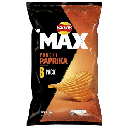 WALKERS SNACKS PUNCHY PAPRIKA