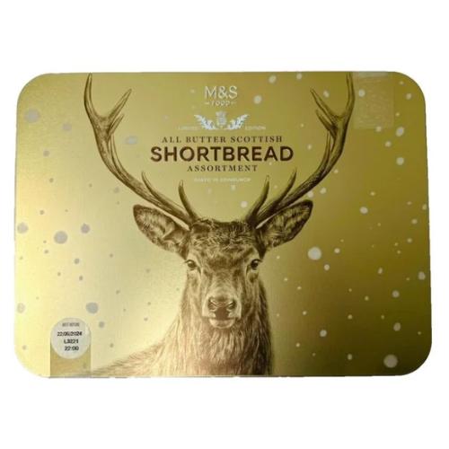 Scottish Shortbread Gold Stag Tin