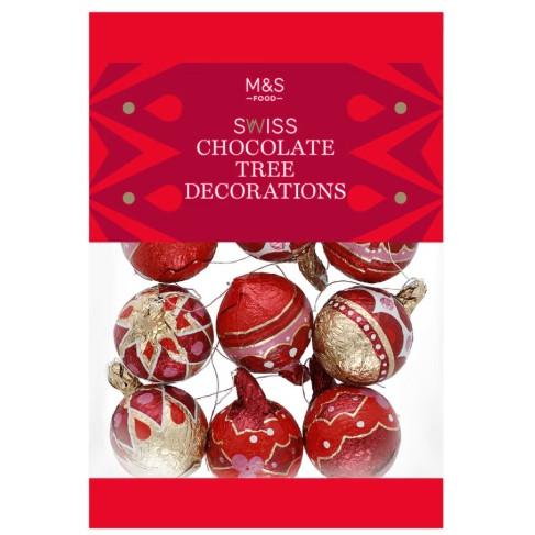 Swiss Chocolate Tree Decorations