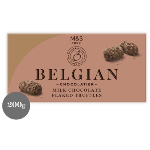 M&S Belgian Milk Chocolate Flaked Truffles