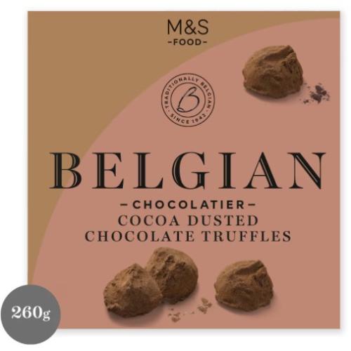 M&S Belgian Marc De Champagne Cocoa Dusted Truffles