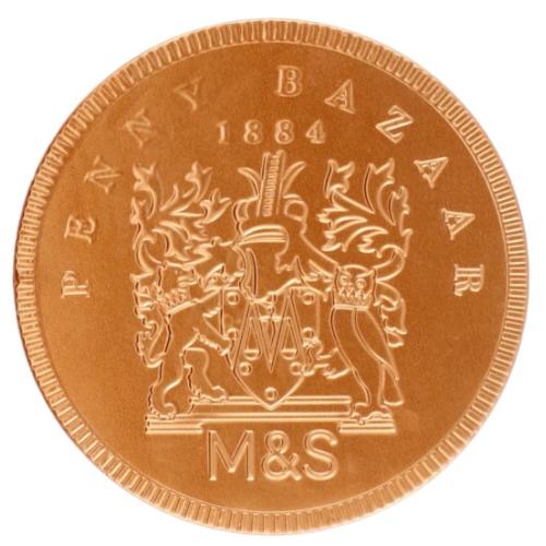 M&S Bronze Milk Chocolate Coin