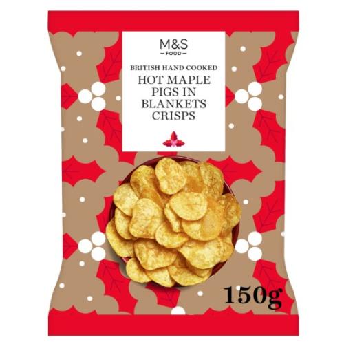 M&S Hot Maple Pigs In Blankets Crisps