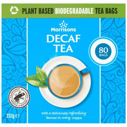 Morrisons Decaff 80 Tea Bags 232g