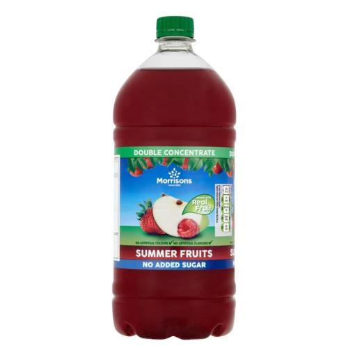 Morrisons No Added Sugar Squash Double Concentrate Summer Fruit