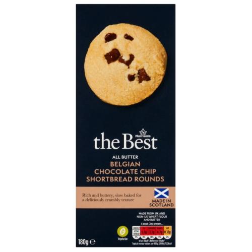 Morrisons The Best Belgian Chocolate Chips Shortbread Rounds