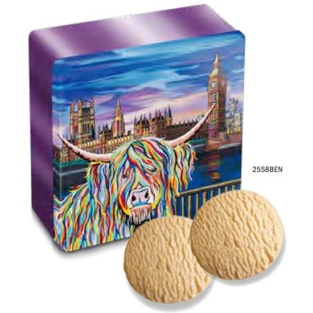 Dean's Steven Brown Square Tin - Wee Ben Mccoo Shortbread Rounds