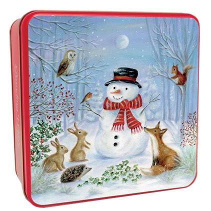Grandma Wild's Embossed Snowman & Woodland Friends Tin