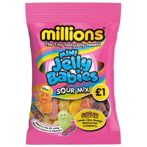 Millions Bags - Mini Jelly Babies Sour FDlavour
