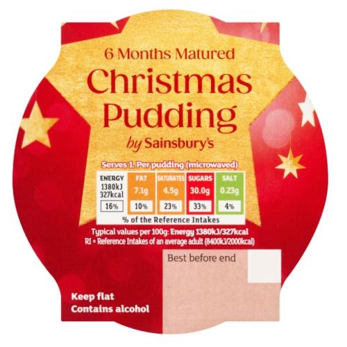 Sainsburys Sainsbury's Christmas Pudding