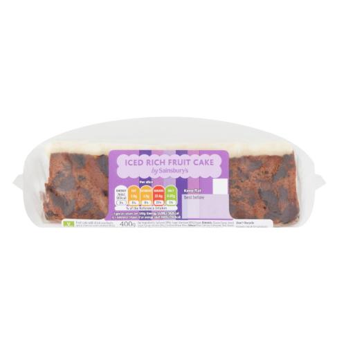 Sainsbury's Iced Rich Fruit Cake