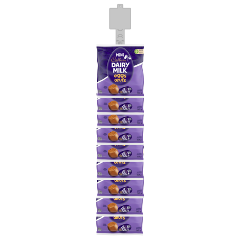 Cadbury Dairy Milk Mini Filled Eggs Bag Clip Strip