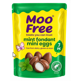 Moo Free Vegan Mint Fondant Mini Eggs 7pk