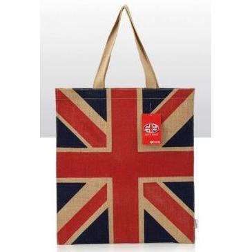 Bags Eco Friendly Jute Shopping Bag - Union Jack