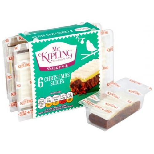 Mr Kipling Xmas Cake Slices Snap Pack 12 x 6