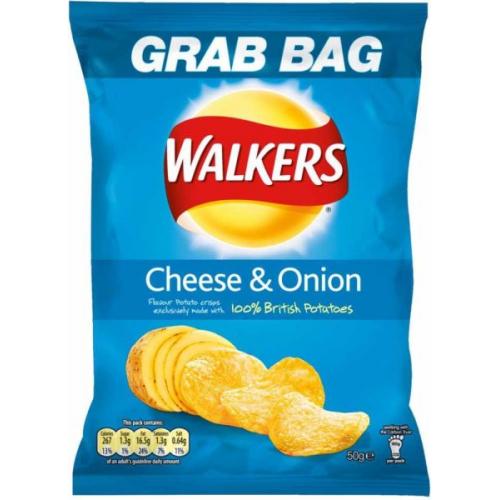 Crisps Walkers Grab Bag Cheese & Onion  32 x