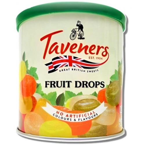 Taveners Tins Mixed Fruit Drops Travel