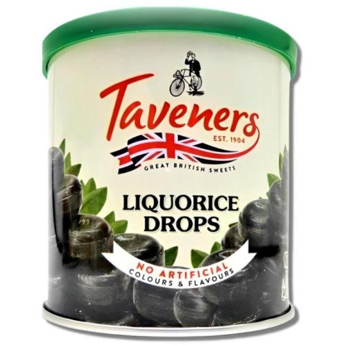 Taveners Tins Liquorice Drops Travel