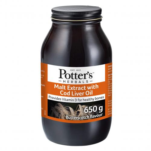 Potters Cod Liver Oil Malt Extract Butterscotch