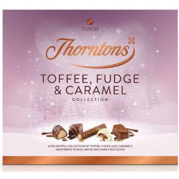 Thorntons Toffee Fudge & Caramel Christmas Box  9 X 348G