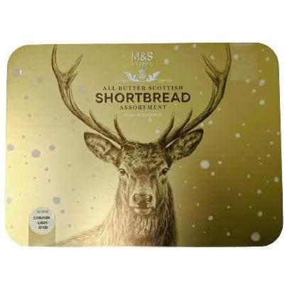 M&S Shortbread Gold Stag Tin